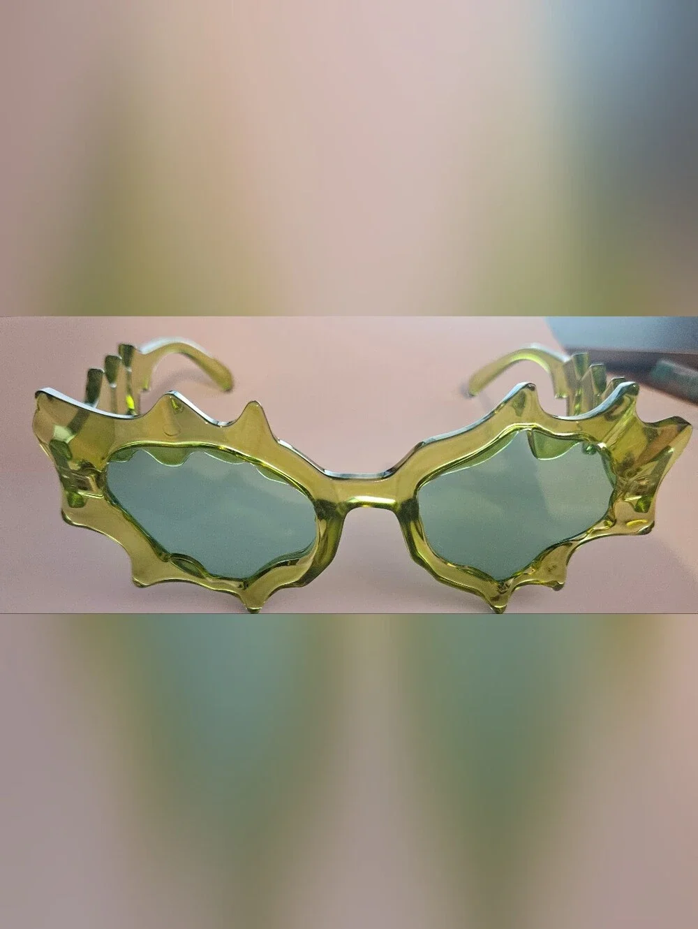 Green Novelty Crazy-Shaped Women’s Sunglasses